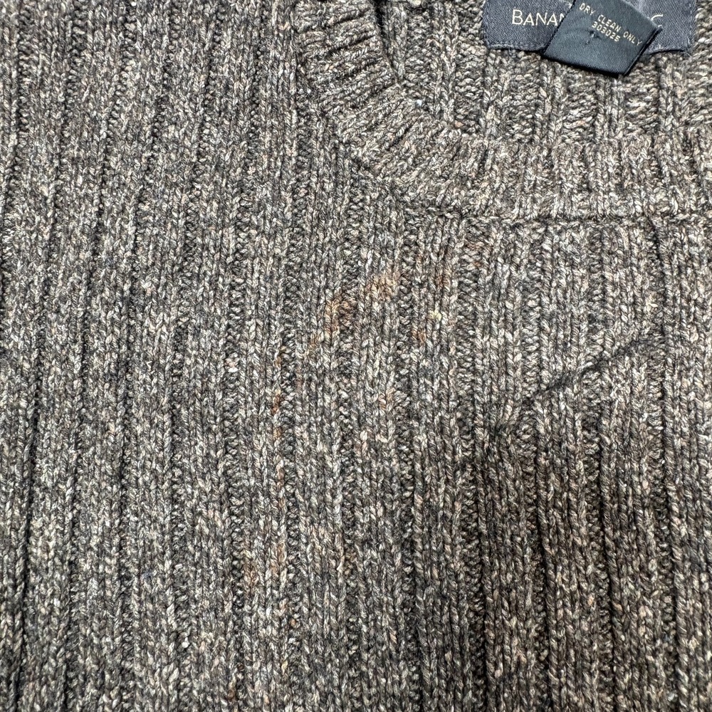 Banana Republic Sweater Women's Size Large Ribbed Cable-Knit Crew Neck Classic - Picture 4 of 7